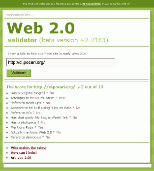 Web 2.0 validator